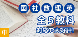 国・社・数・理・英・全5教科対応で大好評！